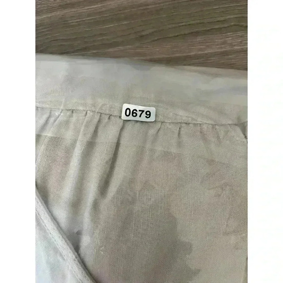 Soft Surroundings Tiered Linen Blend Maxi Dress Size 10 Sleeveless Beige Long - Picture 12 of 12